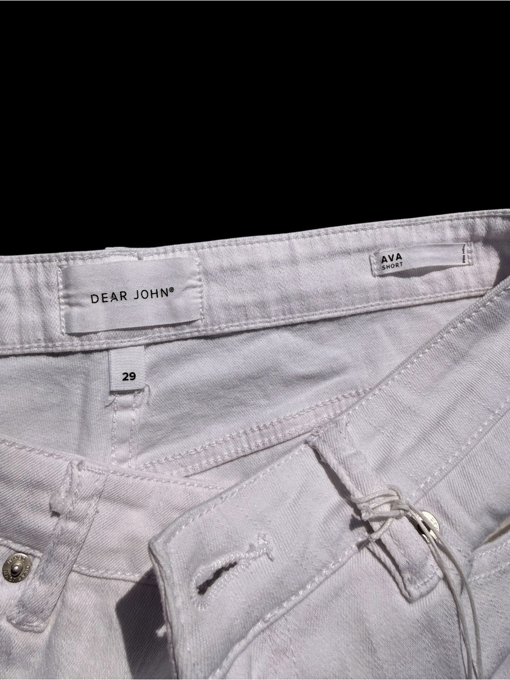 NWT Dear John Ava High Rise Denim Shorts White Cutoff Size 29 - Summer Must Have - Picture 3 of 8